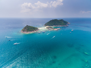 Fototapeta na wymiar Aerial view of Koh Tao Thailand