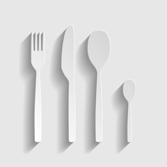 Fork spoon and knife sign