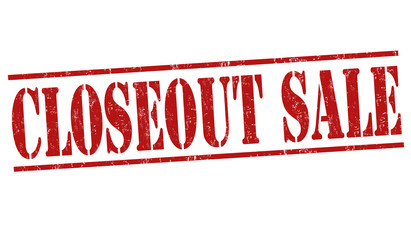 Closeout sale stamp