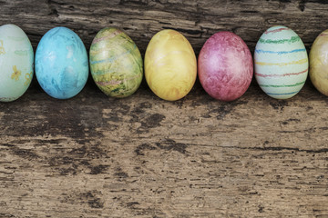 colorful decorated easter eggs