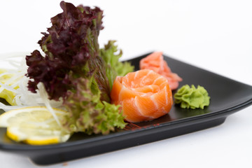 Image of tasty sashimi with salmon