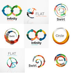 Collection of abstract circle logos