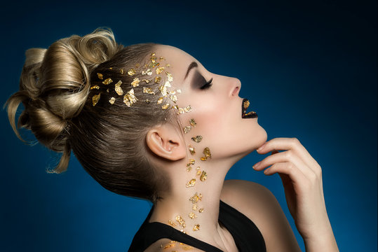 Ombre lips glamour make-up (Verena Narnhofer - Modelpage)