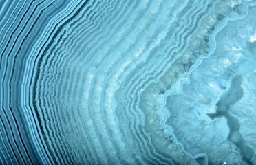 Fotobehang waves in light blue agate structure © Alexander Potapov