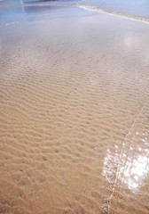 clear sea on sand beach