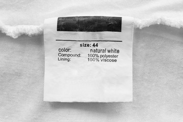 Fabric composition label