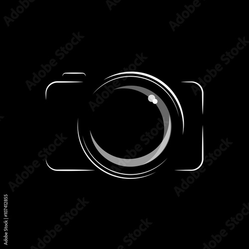 "Camera icon black and white" Stockfotos und lizenzfreie Vektoren auf