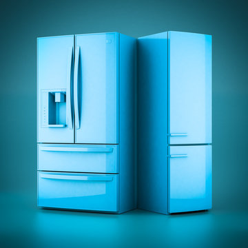 3D rendering beautiful refrigerator