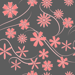 Spring Flowers. Seamless texture.