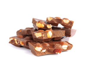Milk chocolate with hazelnuts