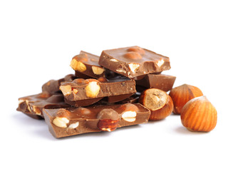 Milk chocolate with hazelnuts