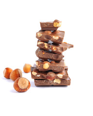 Milk chocolate with hazelnuts