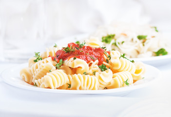 italian pasta with tomato sauce