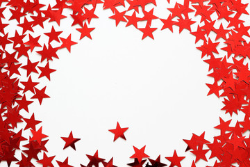 Red stars confetti 