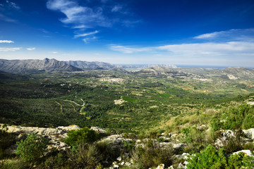 Fototapeta na wymiar Marina Alta valley landscape