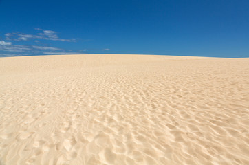 Sand patterns after wind  on the Nature reserve, Park Natural, Corralejo, Fuerteventura, Canary Islands, Spain.