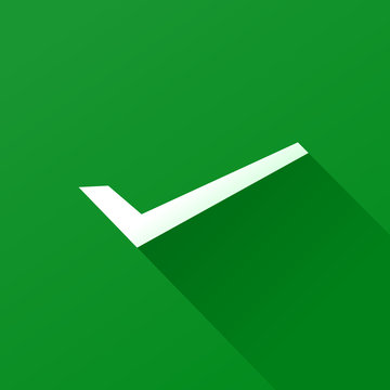 check mark icon, symbol, sign, green vector