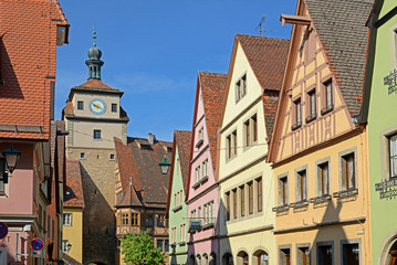 Fototapeta na wymiar Altstadt von Rothenburg ob der Tauber / Bayern, Deutschland