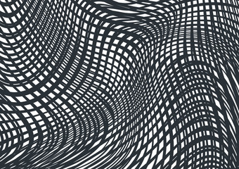 optical art opart striped wavy background abstract waves black a © am54