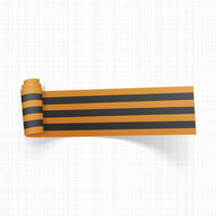 Victory Day Saint George black and golden Ribbon
