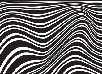optical art opart striped wavy background abstract waves black a