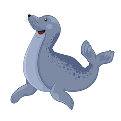  Image of a cartoon smiling seal