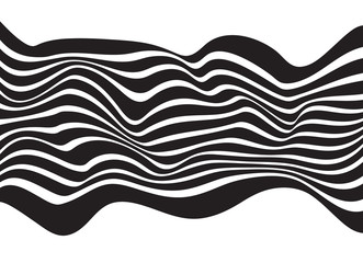 optical art opart striped wavy background abstract waves black a