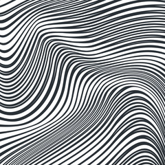 optical art opart striped wavy background abstract waves black a