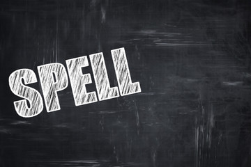 Chalkboard writing: spell
