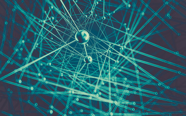 Abstract polygonal space low poly dark background