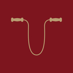 The skipping rope icon. Jumping-rope symbol. Flat