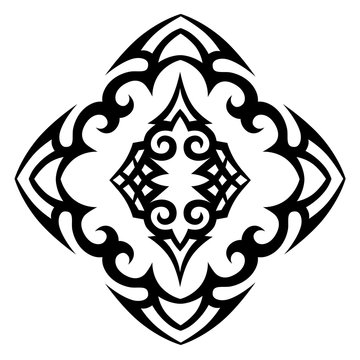 Tattoo tribal design vector. Tattoo. Stencil. Pattern. Design. Ornament. Abstract black and white pattern for a different design.