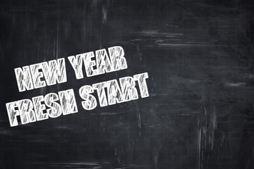 Chalkboard writing: new year fresh start