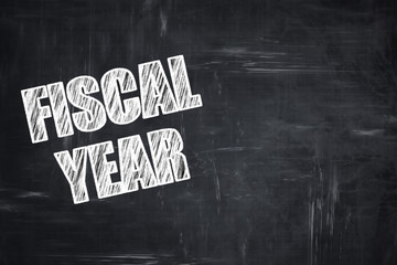 Chalkboard writing: fiscal year