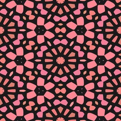 Abstract seamless geometric patterns. Kaleidoscope seamless