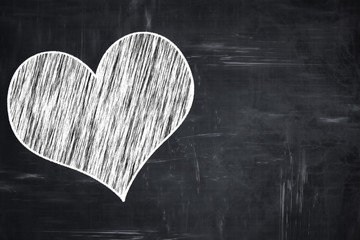 Chalkboard writing: Hearts card background