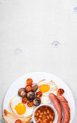 Full english breakfast background