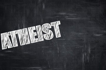 Chalkboard writing: atheist