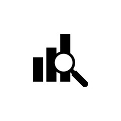 Market research flat icon isolate on white background vector illustration eps 10