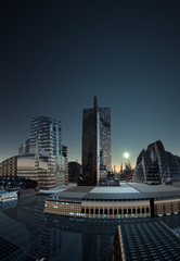 Naklejka premium Futuristic Alien City - 3D Computer Artwork