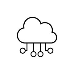 Cloud computing flat icon isolate on white background vector illustration eps 10