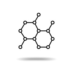 Molecule flat icon isolate on white background vector illustration eps 10