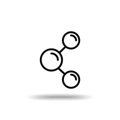 Molecule flat icon isolate on white background vector illustration eps 10