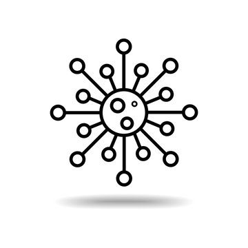 Virus flat icon isolate on white background vector illustration eps 10