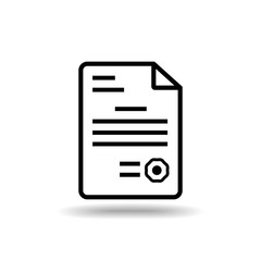 Document flat icon isolate on white background vector illustration eps 10