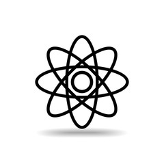 Atom flat icon isolate on white background vector illustration eps 10