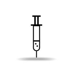 Syringe flat icon isolate on white background vector illustration eps 10