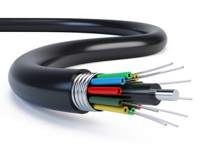 Fiber optical cable detail - 3d render