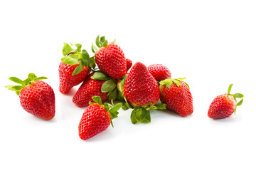 Erdbeeren, weißer Hintergrund