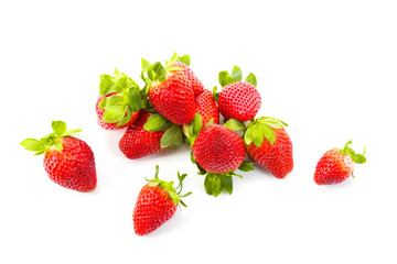 Erdbeeren, weißer Hintergrund
